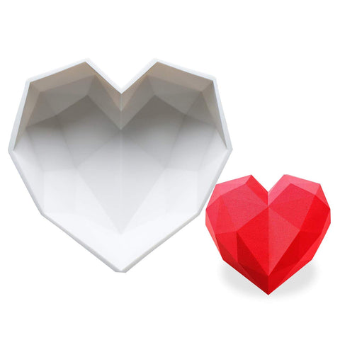 Diamond Heart Silicon Mold  Dulcinea Bakery and Cake Supply