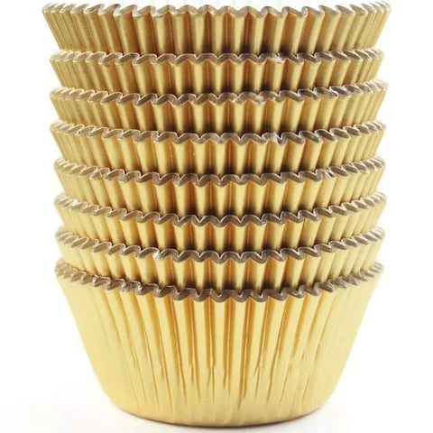 Gold Foil Baking Cups pk 50
